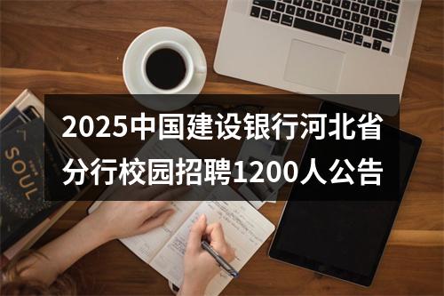 2025中国建设银行河北省分行校园招聘1200人公告 图片