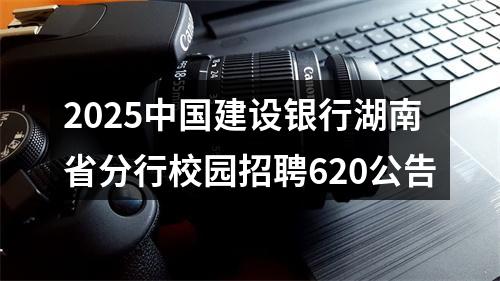 2025中国建设银行湖南省分行校园招聘620公告 图片