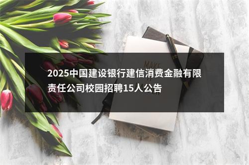 2025中国建设银行建信消费金融有限责任公司校园招聘15人公告 图片