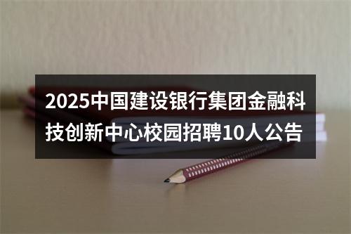 2025中国建设银行集团金融科技创新中心校园招聘10人公告 图片
