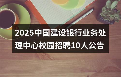 2025中国建设银行业务处理中心校园招聘10人公告 图片