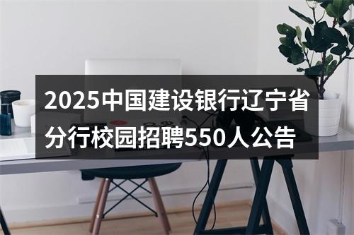 2025中国建设银行辽宁省分行校园招聘550人公告 图片