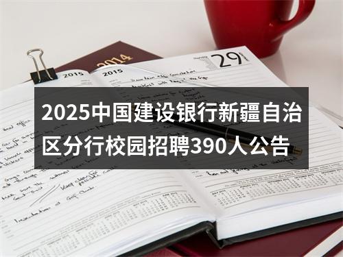 2025中国建设银行新疆自治区分行校园招聘390人公告 图片