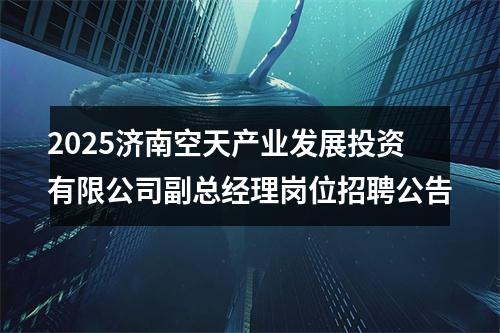 2025济南空天产业发展投资有限公司副总经理岗位招聘公告 图片
