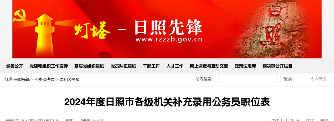 2024年度日照市各级机关补充录用公务员职位表（15人） 图片